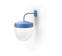 Noon Lampe murale Pan 30 cm verre givré Bleu pastel