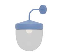 Noon Lampe murale Pan 30 cm verre transparent Bleu pastel