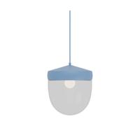 Noon Suspension Pan 30 cm verre transparent Bleu pastel-bleu clair
