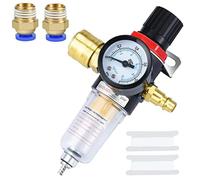 Noosverl Régulateur de pression d'air 1/4, Détendeur d'air comprimé, Filtre Compresseur Dair, filtre à air, Séparateur d'Humidité, raccord rapide air comprimé