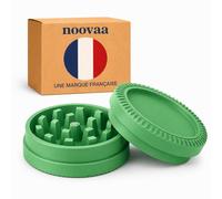 Noovaa Grinder à Herbes Biodégradable - Broyeur Manuel en Plastique Biodégradable - Léger et Résistant - Dents Efficaces - Écologique, sans Métal - Idéal Herbes, Épices et Usage Quotidien (Vert)