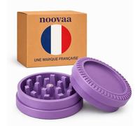 Noovaa Grinder à Herbes Biodégradable - Broyeur Manuel en Plastique Biodégradable - Léger et Résistant - Dents Efficaces - Écologique, sans Métal (1, Violet)