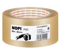 NOPI Ruban adhésif d'emballage en PVC,50mm x 66m,transparent | Ruban d'emballage adhérence forte -Indéchirable, pour colis de poids moyen et lourd - Ruban adhésif à déroulement silencieux