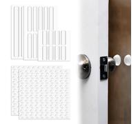 NOPVUFA 222 Pièces Patin Silicone Transparent Butee de Porte Amortisseur Porte Absorption des Chocs, Silencieux Tampon de Porte Autocollant pour Meubles, Portes et Armoires (200 Ronds et 22 Bandes)