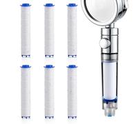 NOPVUFA 6 Pièces Filtre Pommeau De Douche Filtre Anti Calcaire, 8.3 x 2.3cm Filtres Coton PP pour Pommeau Douche, Remplaçable Coton Filtre Eau PP Cartouche Sédiments