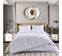 NORA HOME Couette 150x220 4 Saisons pour lit 1 Personne en Fibre 3D avec Traitement Anti-acariens. Set 2 Duvet adaptée pour Le Printemps, Été, l’Automne et l’Hiver. 4 en 1 (125+250=375 g/m²) - Duo