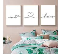 Nordic Ideas Set de 3 Affiches Citation Salon 20x30 Poster Amoureux Noir et Blanc Calligraphie Chambre Adulte Peinture Tableau Deco Moderne Impression sur Toile sans Cadre NPTIQ003-S
