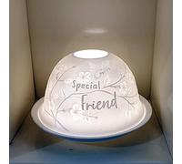 Nordic Light Abat-Jour | Assiette Porte-Bougie pour Bougie Chauffe-Plat | Idée Cadeau en Dentelle | Accessoires pour Bougies, Motif Blanc, Taille Unique