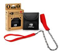 Nordic Pocket Saw Scie à Main Tronçonneuse Portable Scie Manuelle à Chaîne de 65cm Poignées et Etui en Nylon - Fil à Scier - Matériel de Survie Camping Randonnées - Version Originale 33 Dents