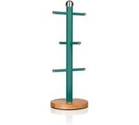 Nordic Porte Tasse à Café Arbre à 6 Tasses Acier au Carbone et Base en Bambou SWAN Nordic Vert 10 G