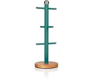 Nordic Porte Tasse à Café Arbre à 6 Tasses Acier au Carbone et Base en Bambou SWAN Nordic Vert 10 G