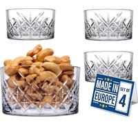NORDIC SCHILLER Bols à Dessert en Verre Lot de 4, 210ml 100% SANS PLOMB Verres à Dessert, Pudding, Sauces à Collation, Bols pour Sauces, Bols de Service pour Fruits, Coupes à Dessert