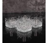 NORDIC SCHILLER Élégance Bols à Dessert Carrés en Verre, Lot de 4, 235ml 100% SANS PLOMB Bol en Verre, Coupelles en Verres, Bols à Sauce Empilables, Verres à Dessert Pudding, Tasses Sauces à Collation