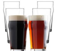 NORDIC SCHILLER Verre a Biere, Lot de 6, 570ml, 100% SANS PLOMB Verres à Bière, Verres Pinte de Biere, Verre à Long Drink, Verres à Jus, Pint Beer Glasses