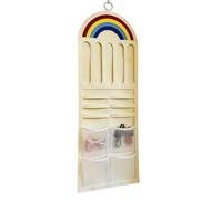 Nordic-style Hanging Organizer | Hair Clip Organizer Rainbow Wall Holder | Girls Bow Holder Room Decor For Daughters Kids Headband Jewelry Scrunchies Sunglasses Nursery Bedroom Closet Door Vanity S