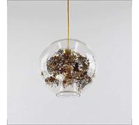 Nordic Suspension Boule de Verre Éclairage Globe de Cristal Clair Cuisine Île Une Lumière Intérieur Décoratif Luminaire Plafond Lampe Suspendue Lumières Salle à Manger Salon Chambre Bar Resta