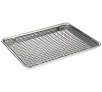 Nordic Ware 43172AMZM Demi-feuille avec grille anti-adhésive en aluminium naturel Passe au four