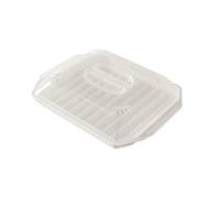 Nordic Ware 60109 Grille à Bacon avec Couvercle, Plastique sans BPA et sans mélamine, Blanc