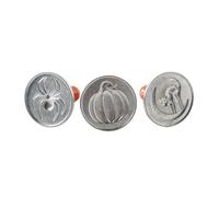 Nordic Ware Lot de 3 tampons à biscuits d'Halloween en fonte d'aluminium robuste, fabriqué aux États-Unis, robuste et durable, 01260
