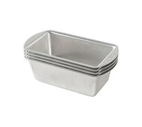 Nordic Ware Lot de 4 mini moules à cake commerciaux en aluminium naturel, 4 moules à 2 tasses