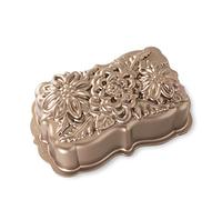 Nordic Ware Moule à Cake Fleurs Sauvages, moule à gâteau antiadhésif avec motif floral décoratif, accessoire de cuisine en fonte d'aluminium fabriqué aux États-Unis, couleur : Toffee