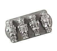 Nordic Ware – Moule à gâteaux Casse-noisettes Sweets Cakelet Pan – Sparkling Silver Holiday