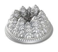 Nordic Ware - Moule à gâteau, moule à pâtisserie - Moule à gâteau Bundt Forêt de sapins Silver - Revêtement antiadhésif - Fonte d'aluminium