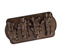 Nordic Ware - Moule à gâteau, moule à pâtisserie - Moule à gâteau Squelettes Bronze - Revêtement antiadhésif - Fonte d'aluminium
