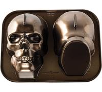 Nordic Ware - Moule à gâteau, moule à pâtisserie, moule à pâtisserie Halloween - Crâne, tête de mort, crâne - Fonte d'aluminium