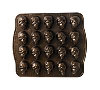 Nordic Ware Moule à gâteau Skull Bites 20 mini têtes de mort Antiadhésif Bronze