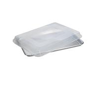 Nordic Ware Naturals Demi-feuille avec couvercle en aluminium avec conductivité thermique supérieure - Fabriqué aux États-Unis - Argenté