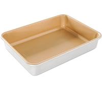 Nordic Ware Naturals Moule à gâteau rectangulaire anti-adhésif en aluminium naturel avec conductivité thermique supérieure Fabriqué aux États-Unis Argenté 22,9 x 33 cm