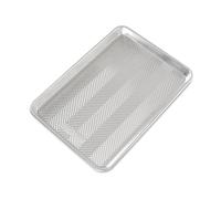 Nordic Ware Naturals Plaque de Cuisson, plaque à pâtisserie de haute qualité pour les pâtisseries et autres, plaque cuisson four en aluminium naturel fabriquée aux États-Unis, couleur : argent