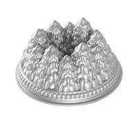 Nordic Ware – Moule à gâteau Bundt Pine Forest – Fonte d'aluminium 2,4 L – Argent, antiadhésif
