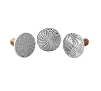 Nordic Ware - Tampons à cookie et biscuits Geo - Motifs uniques pour les biscuits - Délices uniques - Emporte pièce en fonte d'aluminium - Inox