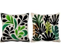 nordique Housse Coussin Exterieur Impermeable Doux 55x55 Lot de 2 Carré Moderne Housse de Coussin Canape Double Face Imprimé Conception pour Decoration Maison Été Automne Exterieur Jardin o7-a4819