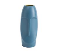 Nordique Minimaliste PE Vase Abstrait Visage Humain CréAtif Salle D'Affichage DéCoratif Figue TêTe Forme Vase-Bleu
