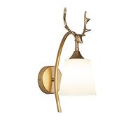 Nordique moderne applique murale luminaires créatif bois applique murale chambre appliques chevet applique murale pour entrée couloir salon allée (Gold)