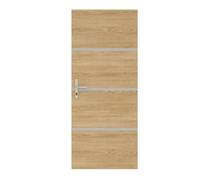 Nordlinger Pro Kit Rénovation Porte - 890552 - Bois FSC Mixte 70% - Chêne clair - Profilés alu -Adhésif verni - Décoration intérieure