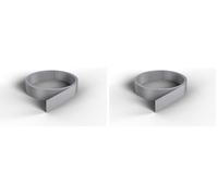 Nordlinger Pro Smart Profil Champlat adhésif - 840015 - PVC - 2 cm x 2,6m - Gris - Finition murale (Lot de 2)