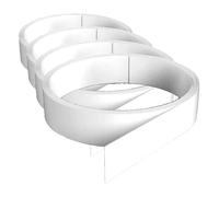 Nordlinger Pro Smart Profile plat adhésif - 840014 - PVC - 2 cm x 2,6m - Blanc - Finition murale (Lot de 4)
