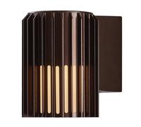 NORDLUX Aludra applique murale extérieure IP54, Variante : Ø 124 x 168 x 174 mm, E27, 15 W, métal brun