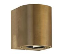 Nordlux Applique murale LED d'extérieur CANTO IP44, hauteur 10,5 cm, connexion parallèle, laiton efficacité énergétique A