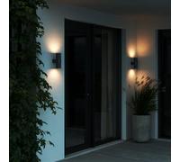 Nordlux Applique murale KYKLOP aluminium noir GU10 IP54 2 sources 2318051003