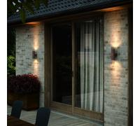 Nordlux Applique murale extérieure Kyklop 2x25 W GU10 IP54 Up/Down Marron 2318051009