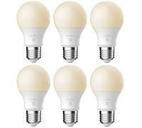 Nordlux Smart GLS Lot de 6 ampoules LED givrées à intensité variable E27 8,5 W 900 lumens Blanc 2200 K-6500 K Alexa et Google