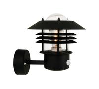 VEJERS SENSOR applique murale Acier Galvanisé et Verre Noir E27 - Nordlux 25101003