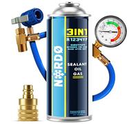 Nordo - 3en1 R1234yf Kit Recharge Climatisation Automobile - 1x Gaz 3en1 avec Tuyau et Adaptateur YF - 235 g