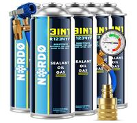 Nordo - 3en1 R1234yf Kit Recharge Climatisation Automobile - 5X Gaz 3en1 avec Tuyau et Adaptateur YF - 5X 235 g