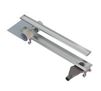 Nordona Caniveau de douche inox 80 cm Complete Basic - extra-plat, sortie latérale, rigole carrelable - siphon linéaire pour salle de bain
